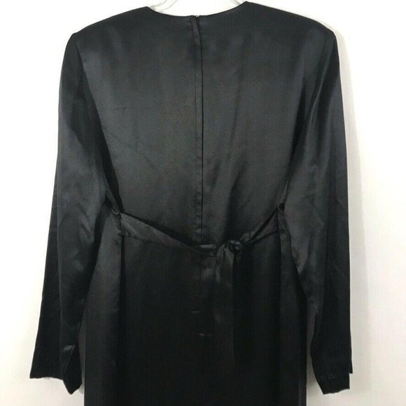 Maternity Black 100% Silk Dress Long Sleeve Large - Picture 6 of 6